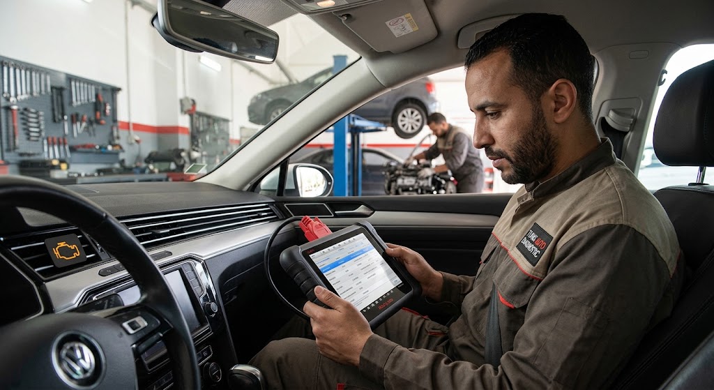 Diagnostic électronique au banc
